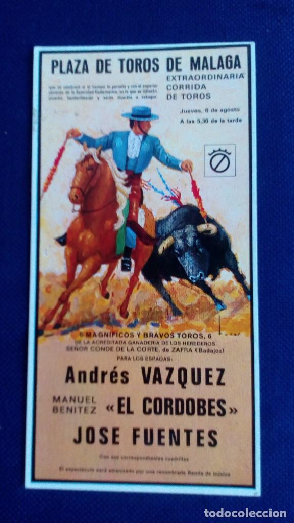 Postcards: TARJETA POSTAL CARTEL TAURINO PLAZA TOROS DE MALAGA 1980 - 20,5X11,5 / BUEN ESTADO