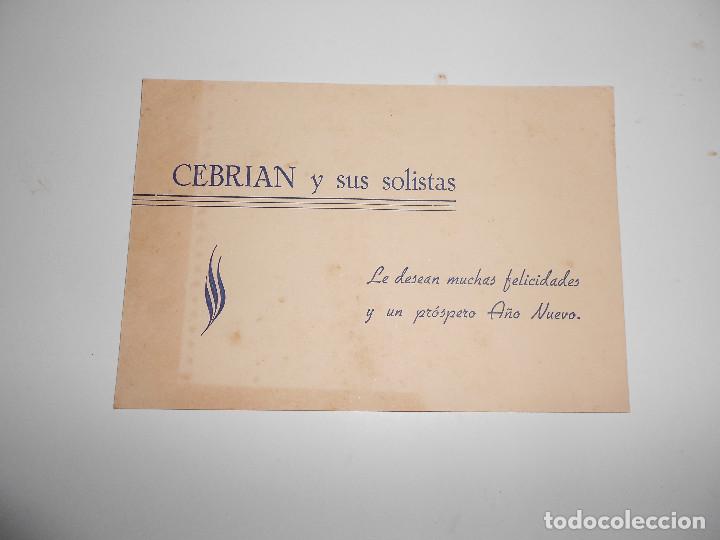 Postales: Postal a&ntilde;os 60. Cebrian y sus solistas - Foto 1