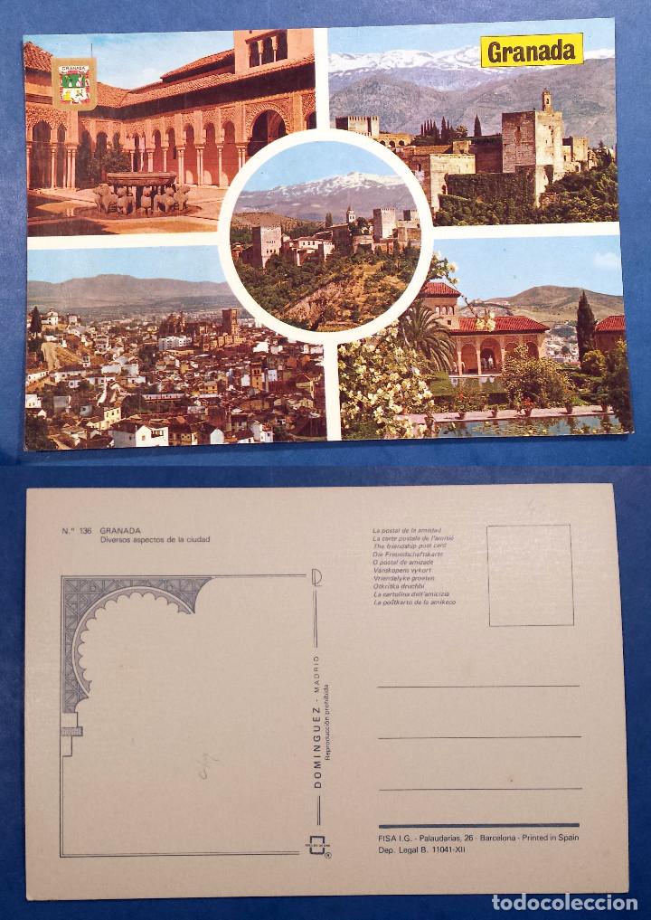 Postales: GRANADA - VARIAS VISTAS - SPAIN - postcard - Foto 1