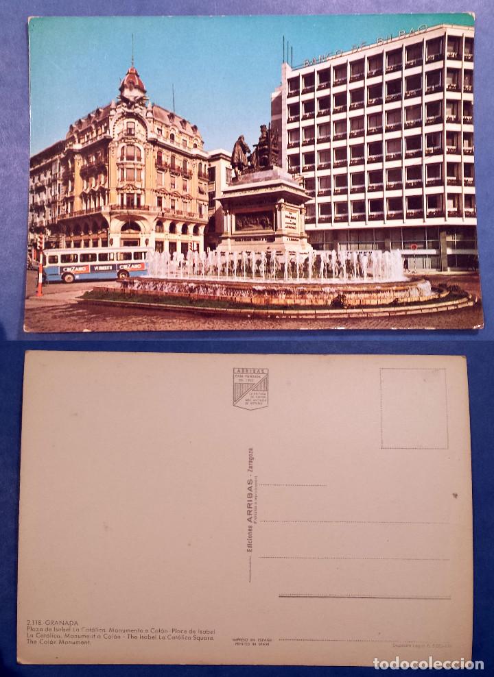 Postales: GRANADA - PLAZA DE ISABEL LA CATOLICA - SPAIN - postcard - Foto 1