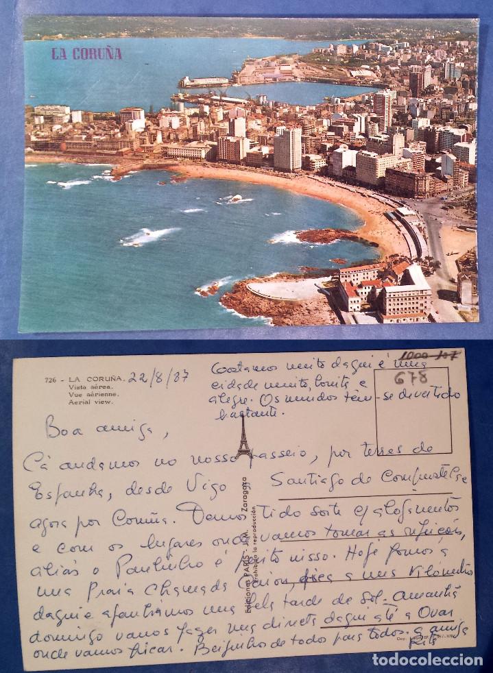 Postales: LA CORU&Ntilde;A - VISTA A&Eacute;REA - SPAIN - postcard - Foto 1