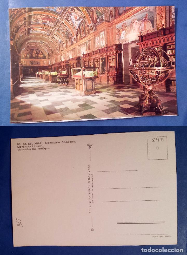 Postales: EL ESCORIAL - MONASTERIO - BIBLIOTECA - SPAIN - postcard - Foto 1