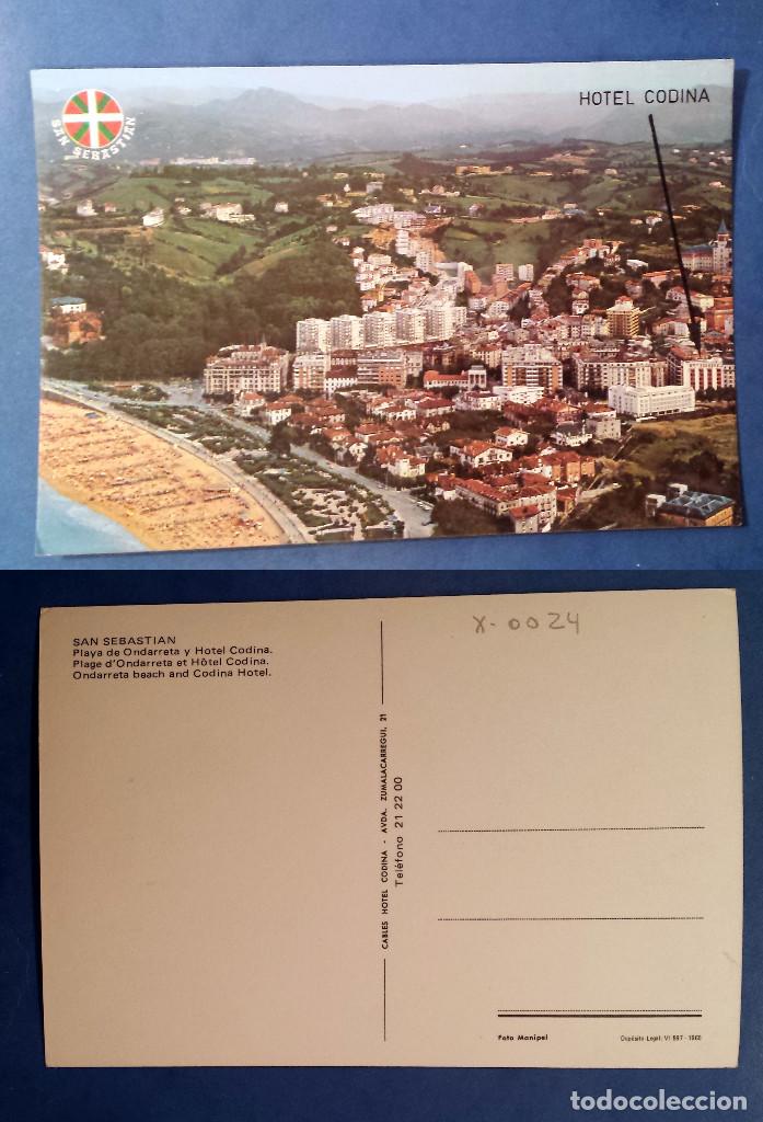 Cartes Postales: SAN SEBASTIAN - PLAYA DE ONDARRETA Y HOTEL CODINA - SPAIN - Postcard