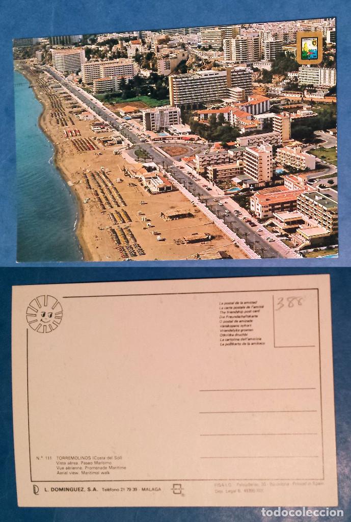 Postales: TORREMOLINOS - VISTA A&Eacute;REA - SPAIN - postcard - Foto 1