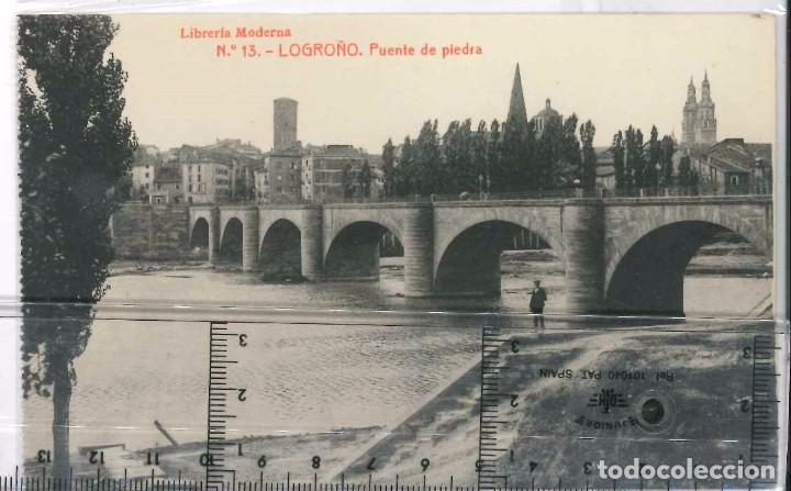 Postales: logro&ntilde;o puente de piedra - Foto 1