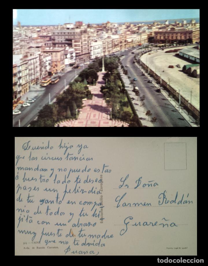 Postales: CADIZ - AVDA. DE RAMON CARRANZA - postcard - Foto 1