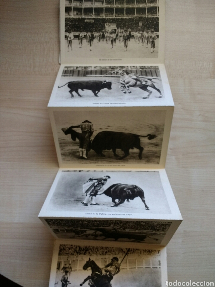 Postales: Bloc postal toros. Corrida completa. - Foto 1
