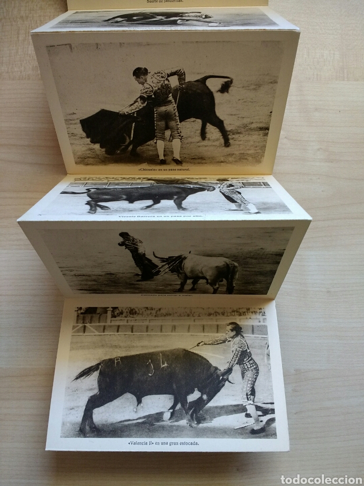 Postales: Bloc postal toros. Corrida completa. - Foto 3