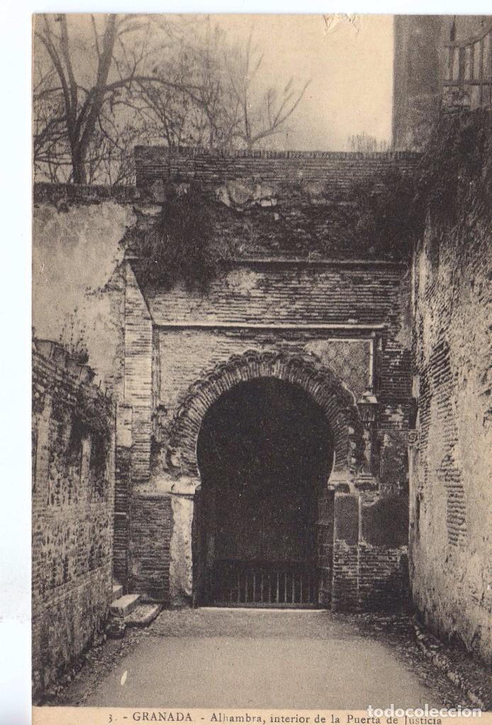 Postales: PUERTA DE LA JUSTICIA-ALHAMBRA (GRANADA) - Foto 1