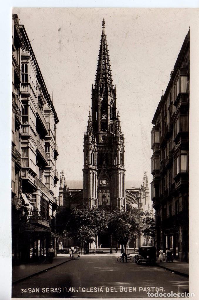 Postcards: IGLESIA DEL BUEN PASTOR- SAN SEBASTIAN- (GUIPUZCOA) FOTO REGTOF N&ordm; 34