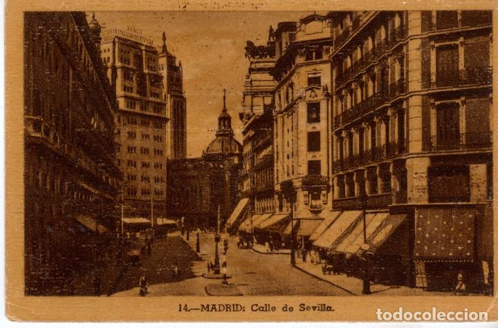Postales: CALLE DE SEVILLA (MADRID) HELIOTIPIA ARTISTICA ESPA&Ntilde;OLA N&ordm; 14
