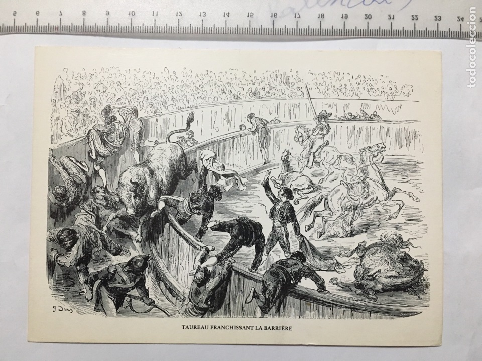 Postais: Postal. TAUREAU FRANCHISSANT LA BARRIERE. EDICIONES TURPIANA S. A. A&Ntilde;O 1986