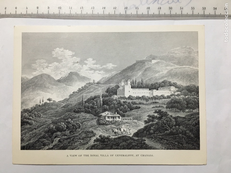 Postais: Postal. A VIEW OF THE ROYAL, VILLA OF GENERALIFE, AT GRANADA. EDICIONES TURPIANA A&Ntilde;O 1986