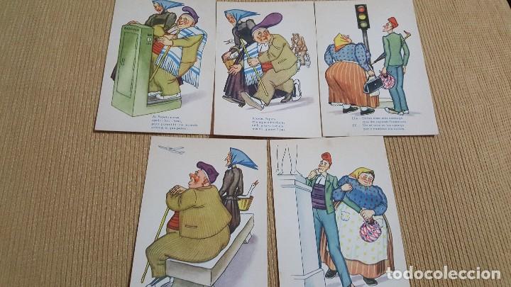 Postales: Lote 5 postales chiste en catalan. - Foto 1