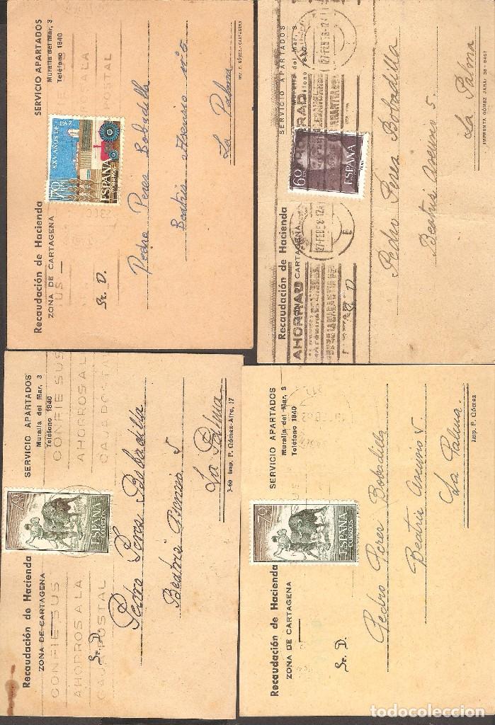 Postais: LOTE 8 JUSTIFICANTES PAGO HACIENDA, A&Ntilde;OS 60.