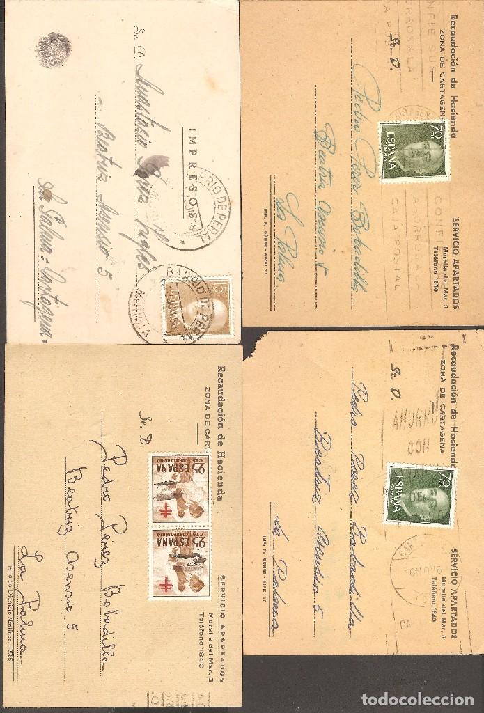 Postais: LOTE 8 JUSTIFICANTES PAGO HACIENDA, A&Ntilde;OS 60.ALGUN DESPERFECTO.