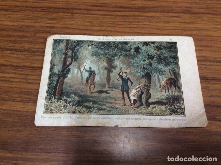 Postais: DON QUIJOTE DE LA MANCHA.CROMO POSTAL SERIE A N&deg;4.
