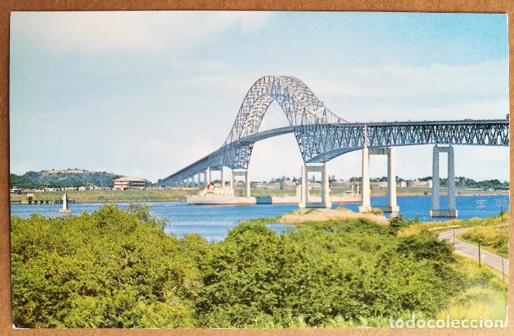 Postkarten: TARJETA POSTAL POSTALES PUBLICIDAD PUENTE DE LAS AMERICAS SOBRE EL CANAL DE PANAMA