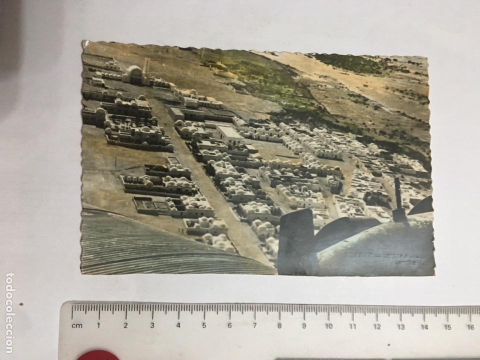 Postales: POSTAL. AAIUN. SAHARA. VISTA A&Eacute;REA. FOTO A. DE PORRAS. H. 1960?