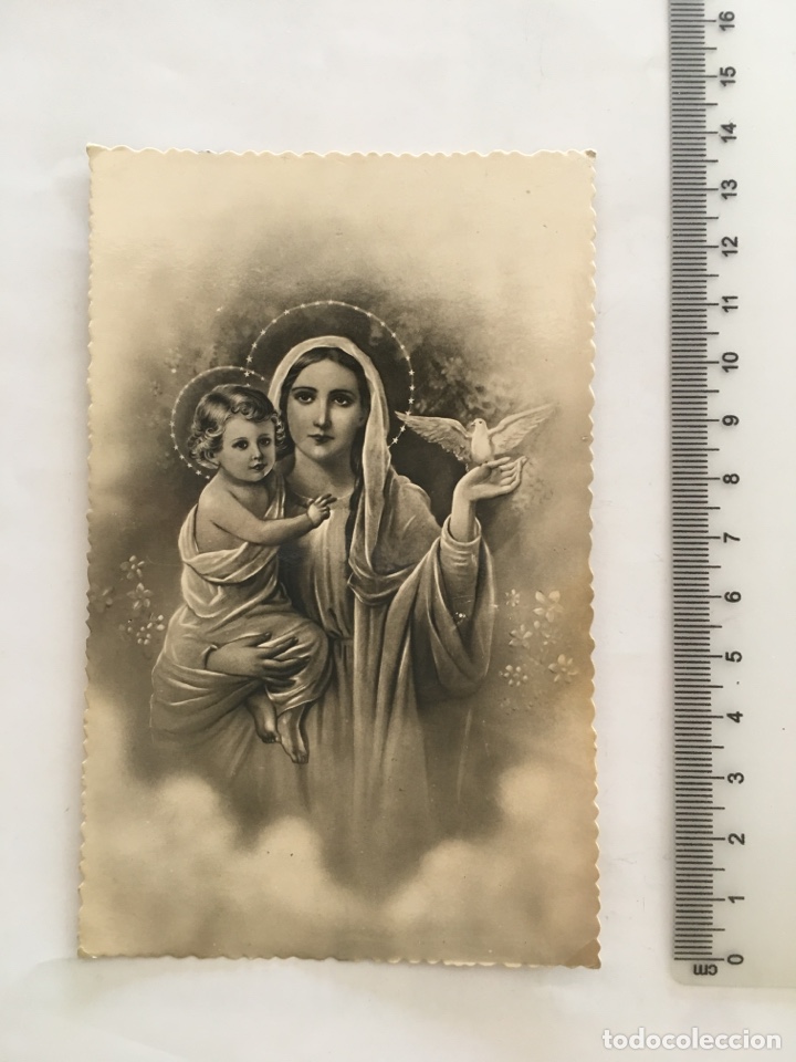 Postales: ESTAMPA POSTAL. VIRGEN CON EL NI&Ntilde;O. H. 1950?