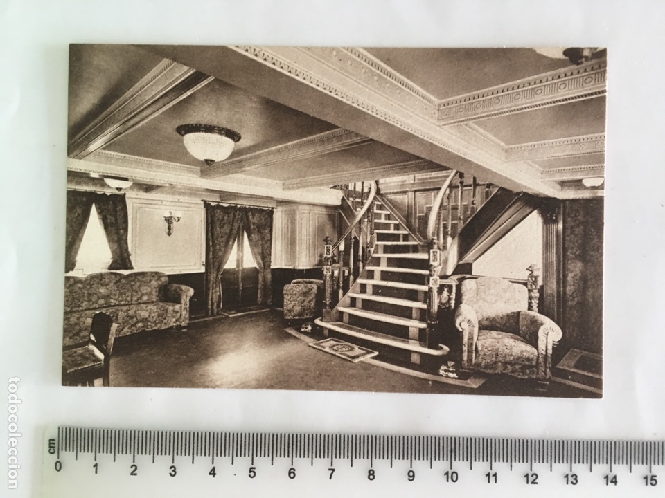 Postcards: POSTAL. C&Iacute;A. TRANSMEDITERRANEA. CIUDAD DE ALICANTE. ESCALERAS. HALL. H. 1960?