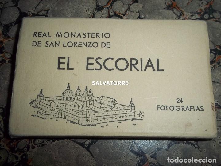 Postales: REAL MONASTERIO DE SAN LORENZO DE EL ESCORIAL.24 FOTOGRAFIAS.1959.DESPLEGABLE