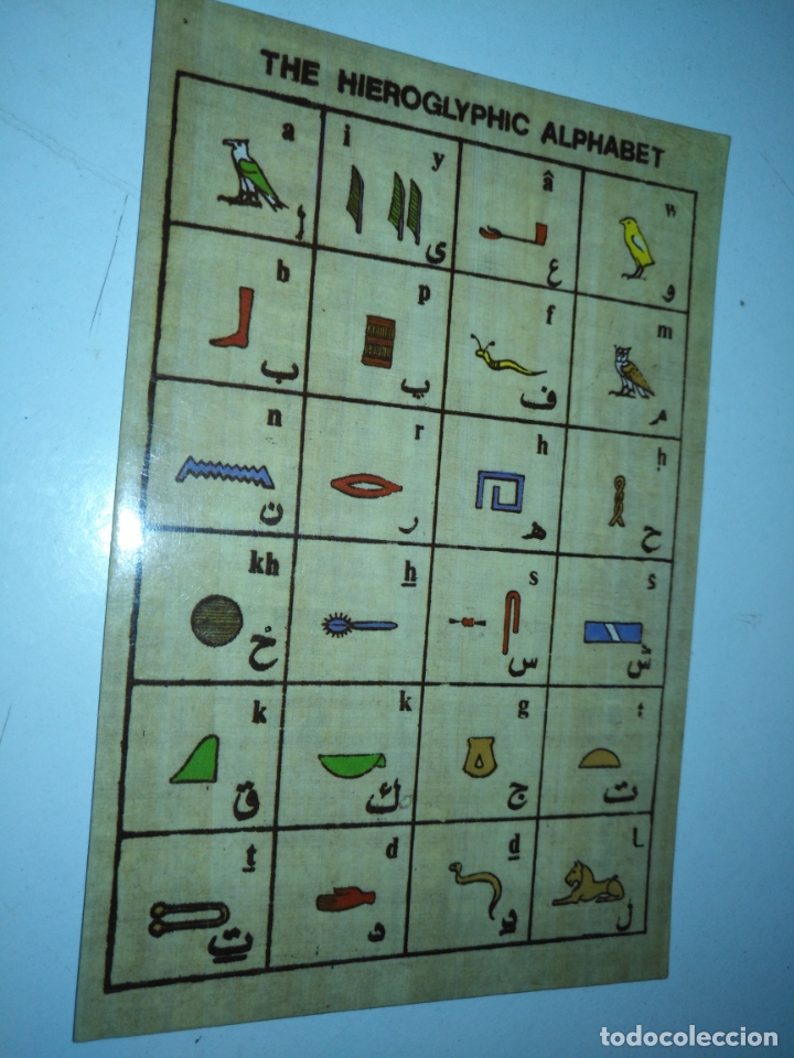 Cartoline: REF: ROSAR - HAGA SUS OFERTAS , POSTAL POSTALES SIN REVISAR -  alfabeto egipcio