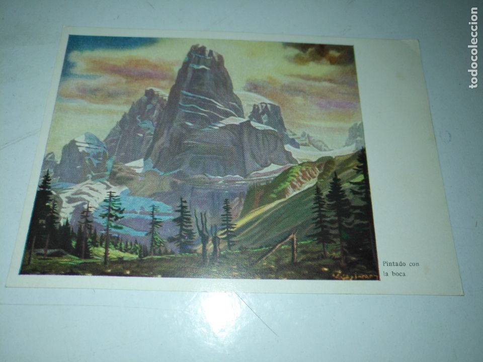 Cartoline: REF: ROSAR - HAGA SUS OFERTAS , POSTAL POSTALES SIN REVISAR - pintado con la boca stegmann