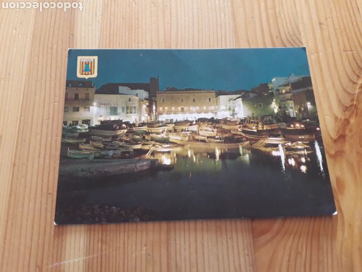 Cartoline: L' Escala La escala Costa Brava Puerto Pesquero - de noche