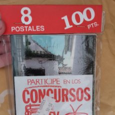 Postales: RARA BOLSA PRECINTADA COMPLETA 8 POSTALES AÑOS 70 80 ESPAÑA PARA PARTICITPAR EN CONCURSOS TV RADIO. Lote 207862722