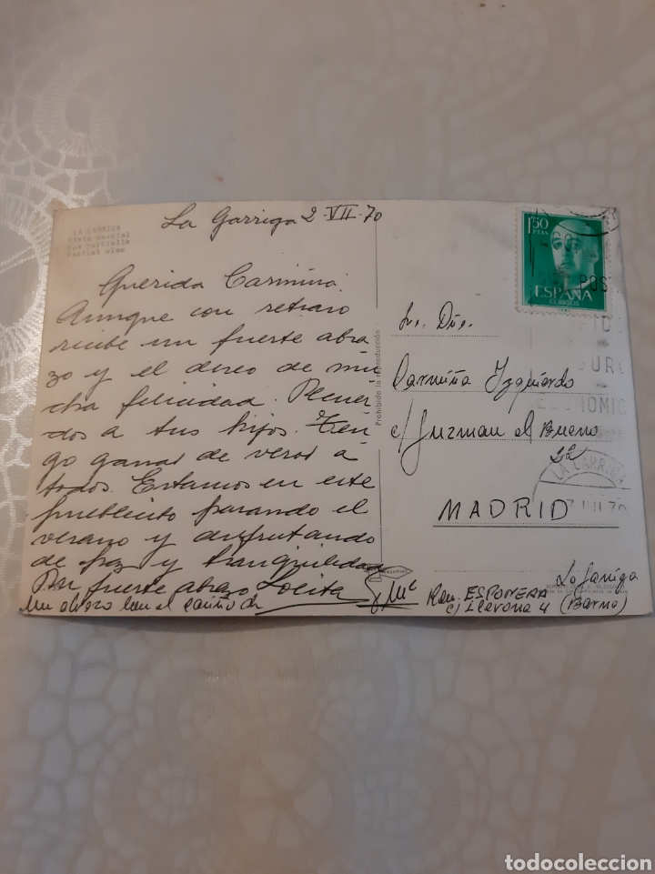 Postales: 1970 LA GARRIGA matasello - Foto 2