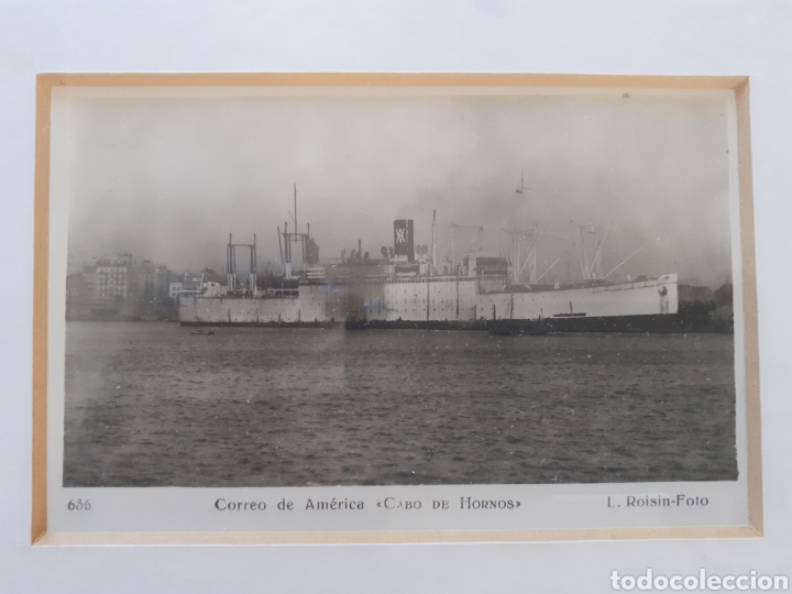Postales: 5 cuadros con antiguas postales de barcos - Foto 12