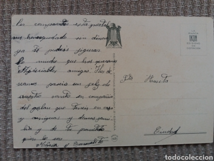 Postales: TARJETA POSTAL A&Ntilde;OS 40 - Foto 2