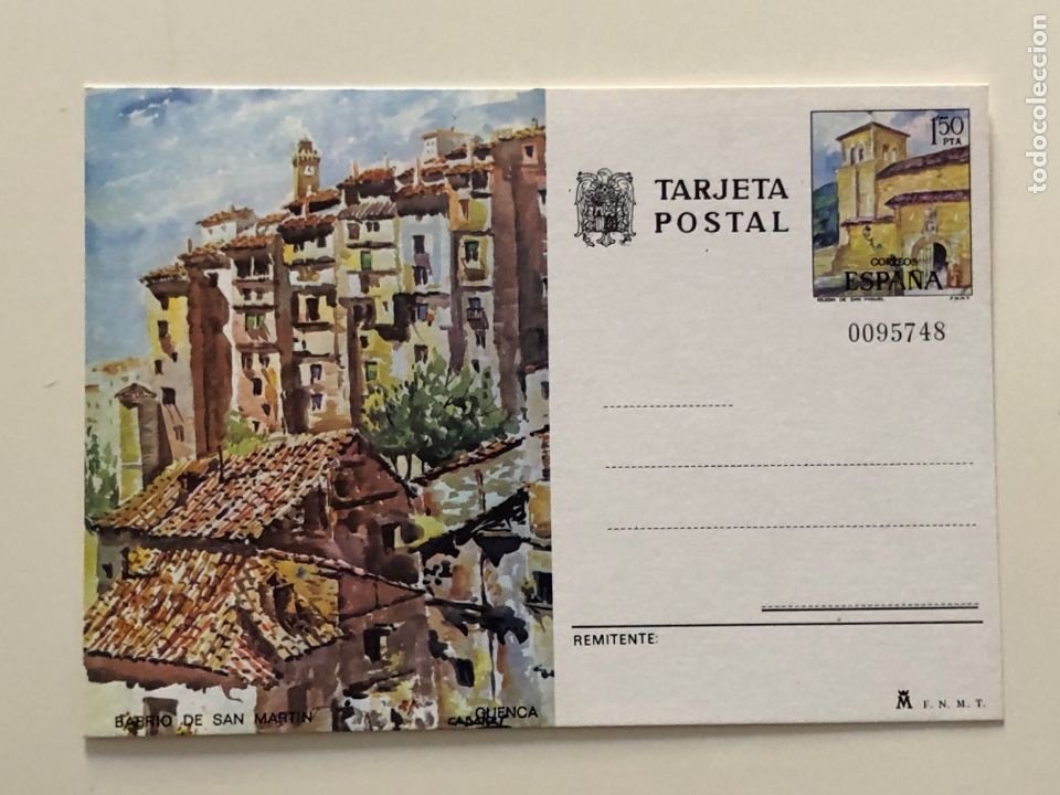 Postkarten: Pesetas-Cuenca. Barrio de San Martin