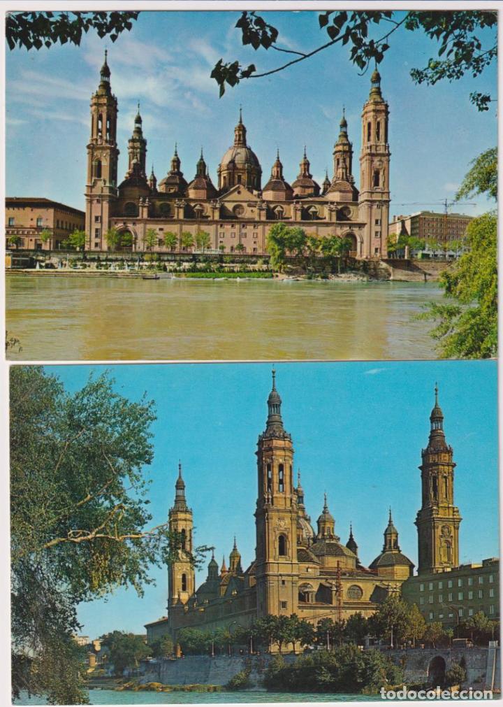 Postales: Zaragoza. Lote de 2 Postales de El Pilar - Foto 1