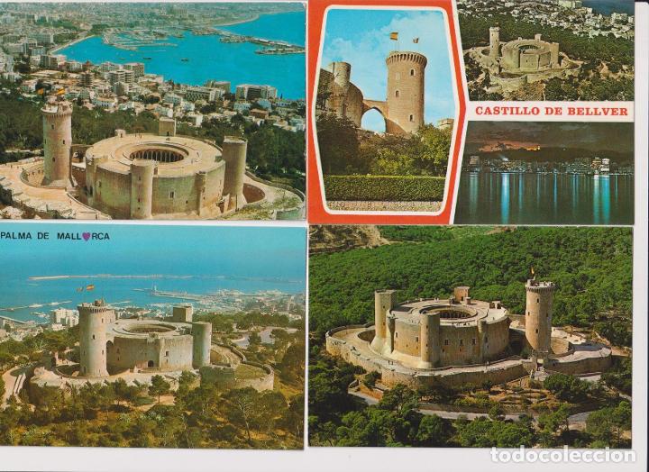 Postales: Mallorca. Lote de 4 postales Castillo de Bellver - Foto 1
