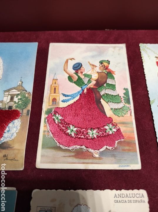 Postales: Postales bordadas Espa&ntilde;olas lote de ocho - Foto 5