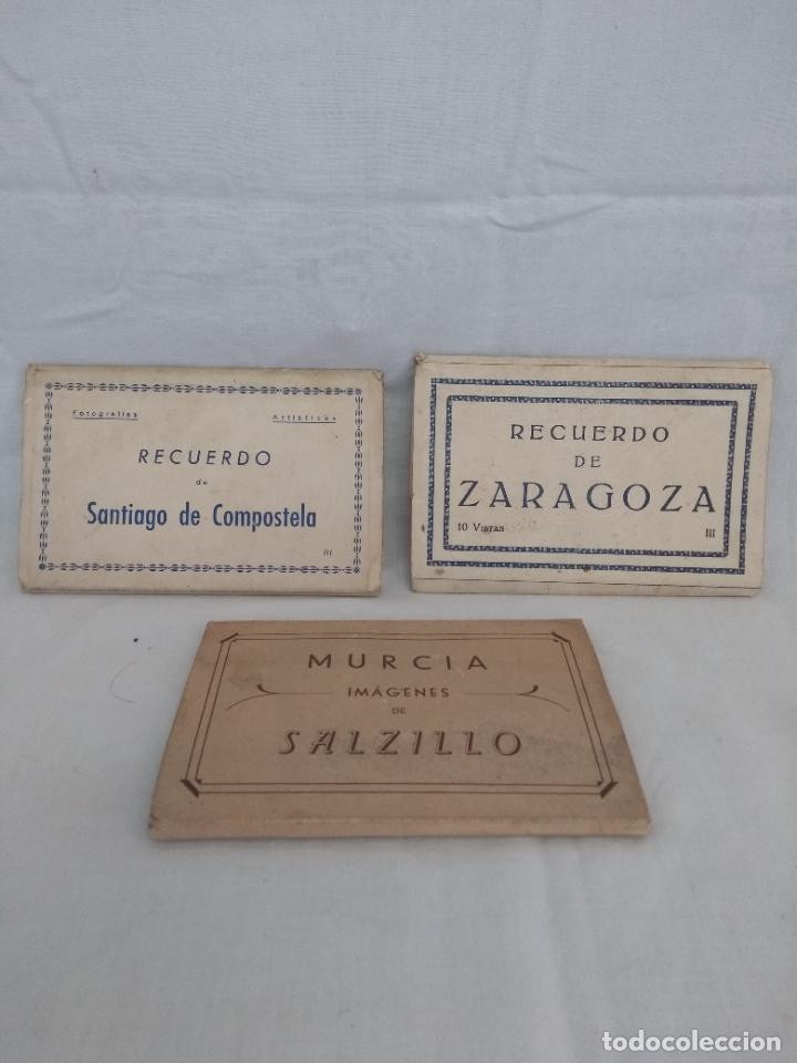Postales: Librito de postales. Zaragoza, Murcia y Santiago. - Foto 1