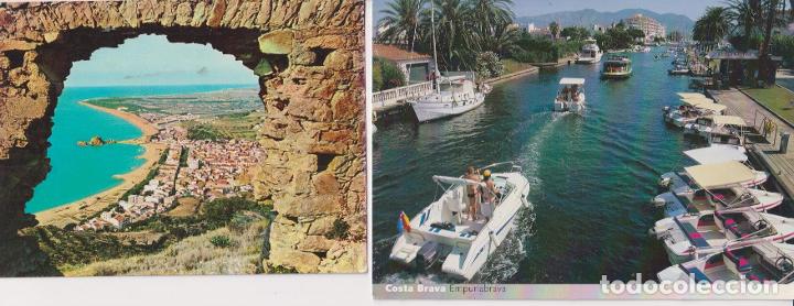 Postales: Lote de 2 Postales de Costa Bruva: Blanes y Empuriabrava - Foto 1