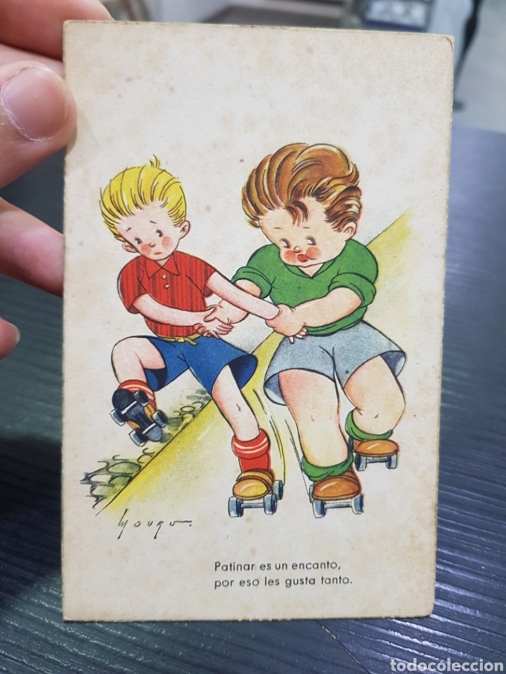 Postales: Antigua postal patinaje. (L26) - Foto 1