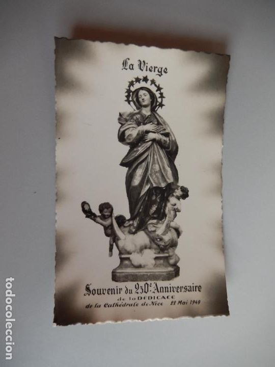 Postcards: LA VIERGE . SOUVENIR DU 230 ANNIVERSAIRE DE LA DEDICACE DE LA CATH&Eacute;DRALE DE NICE -90X140-TROQUELADA