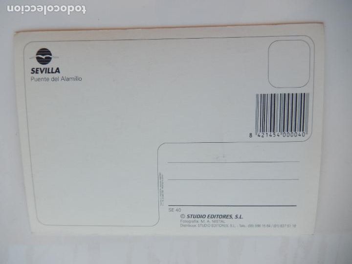 Postales: SEVILLA , PUENTE DEL ALAMILLO - TARJETA POSTAL - Foto 2