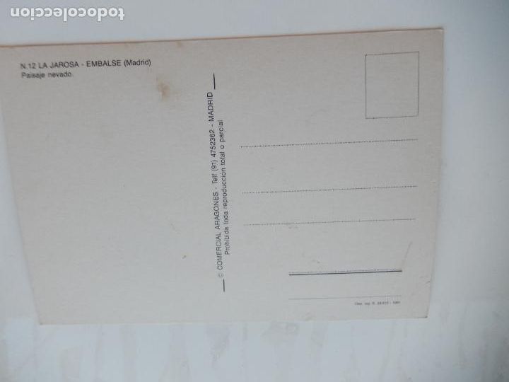 Postales: MADRID - LA JAROSA , EMBALSE - TARJETA POSTAL - Foto 2
