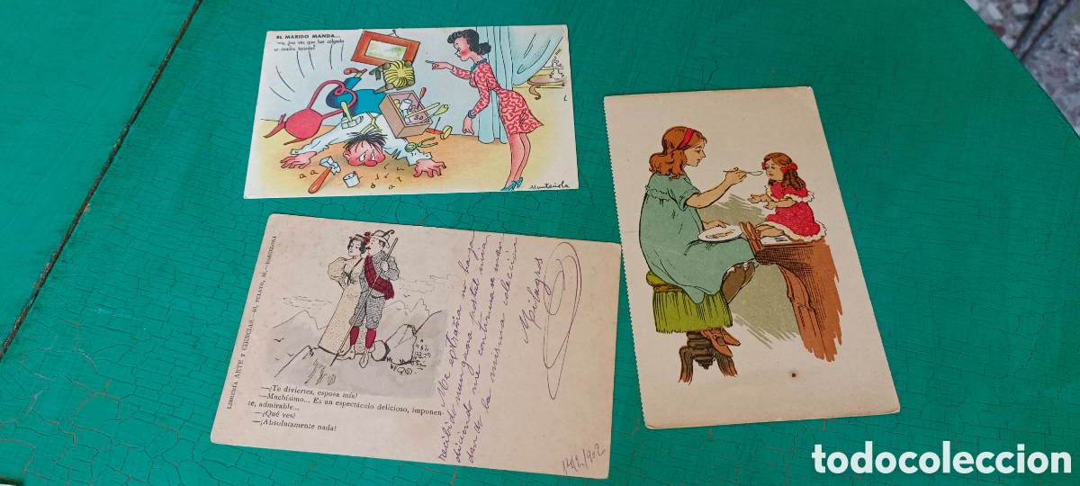 Postales: Postales c&oacute;micas y S&aacute;tiras (lote de 13) - Foto 8
