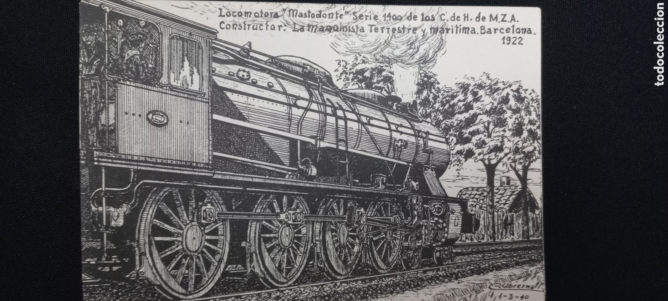 Cartes Postales: POSTAL LOCOMOTORA, 1940. SERIE 1400,(1922)