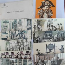 Postales: COLECCIÓN COMPLETA DE 12 TARJETAS POSTALES 1974 GRABADOS SIGLOS XVII Y XIX SOBRE LA LOTERIA