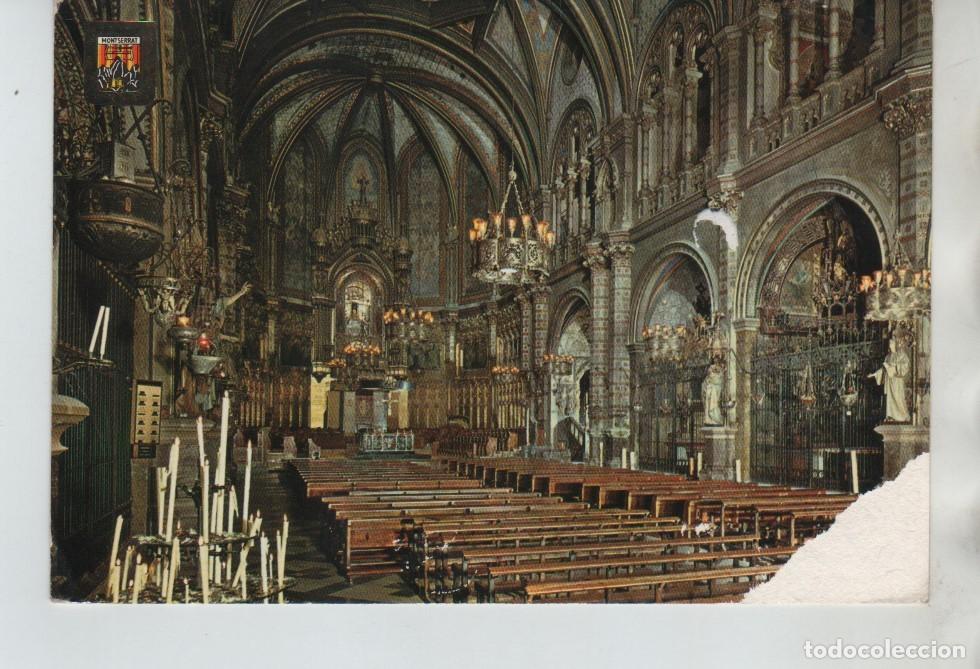 Postales: POSTAL BASILICA MONTSERRAT BARCELONA - Foto 1