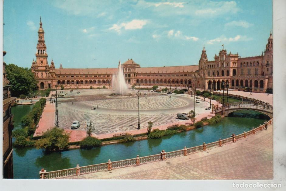 Postales: POSTAL PLAZA DE ESPA&Ntilde;A SEVILLA - Foto 1