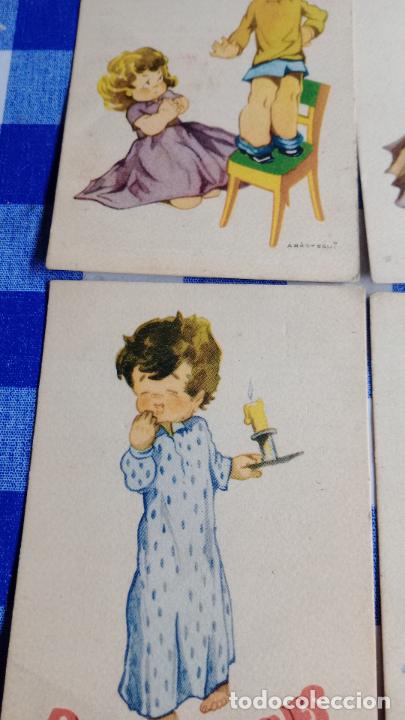 Postales: 4 POSTALES CON ILUSTRACIONES DE AROZTEGUI, ESCRITAS - Foto 4