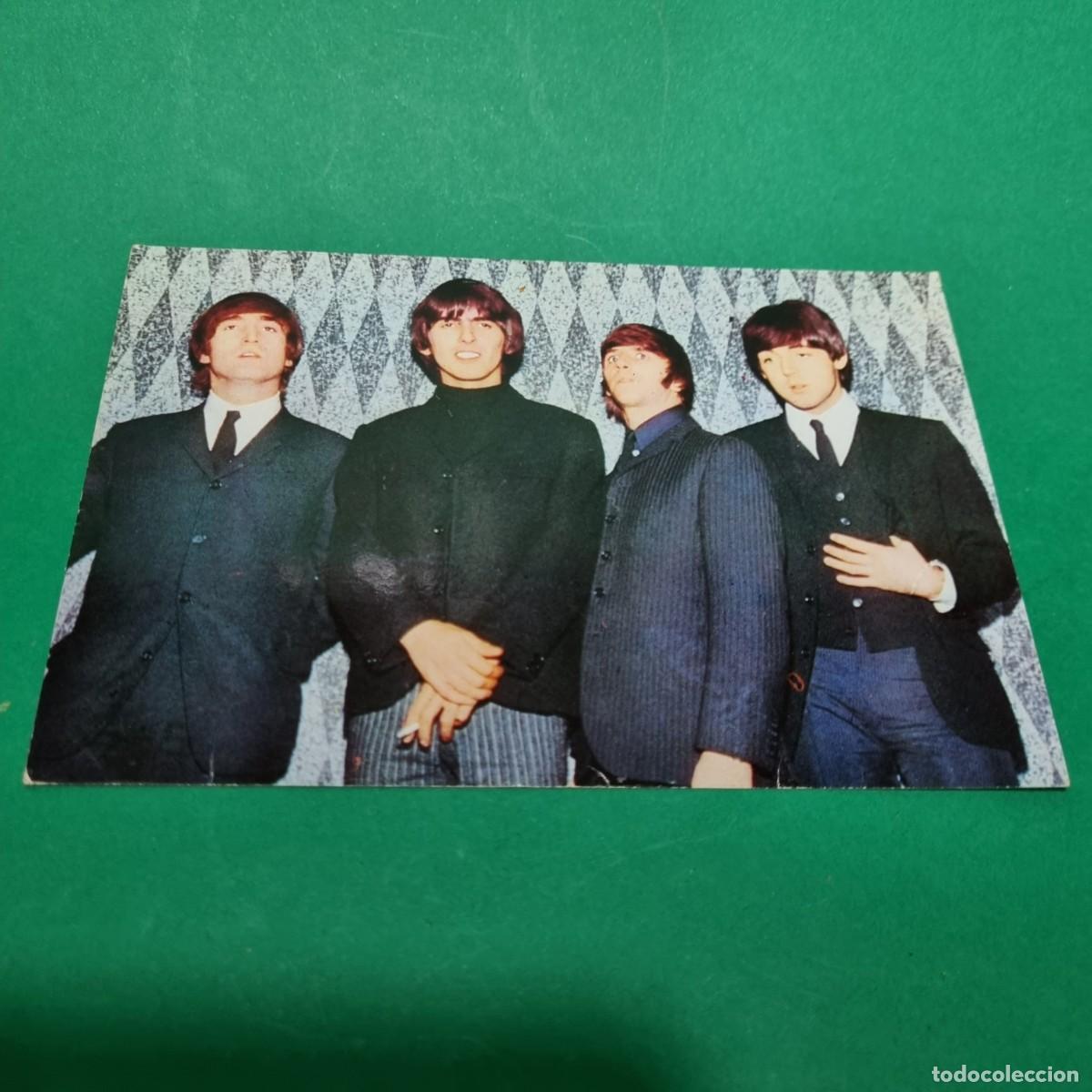 Postales: POSTAL DE LOS BEATLES EN DISCOS GRAMOFONO ODEON SIN CIRCULAR - Foto 1